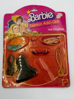 Mattel Barbie Fashion Add-Ons Hair Originals Wigs Accessories 1980 Missing Comb